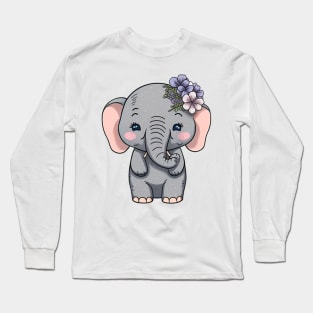 Baby Elephant Long Sleeve T-Shirt